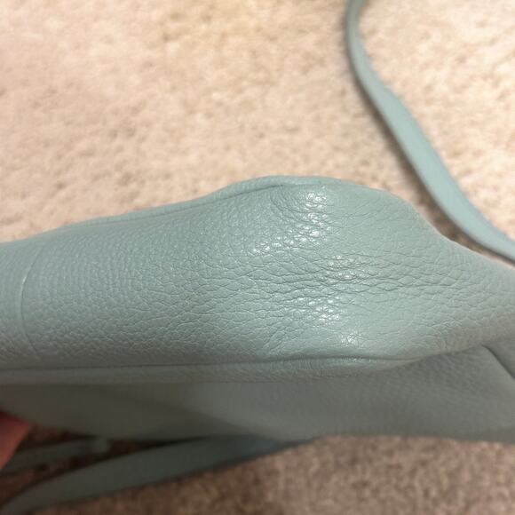 Fossil Sydney Mint Green Pebbled Leather Crossbody Camera Bag Coastal Preppy - Picture 4 of 16